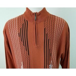 Miko Men's Rust Orange Pull Over 1/4 Zip Sweater size 2XL NWT 112520-0395